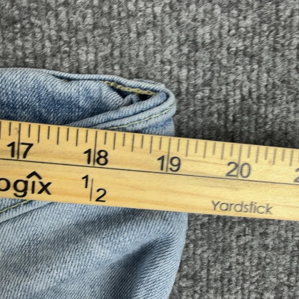 Levis 505 Jeans Mens 40x32 Light Wash Blue Regular Fit Straight Leg Denim Pants